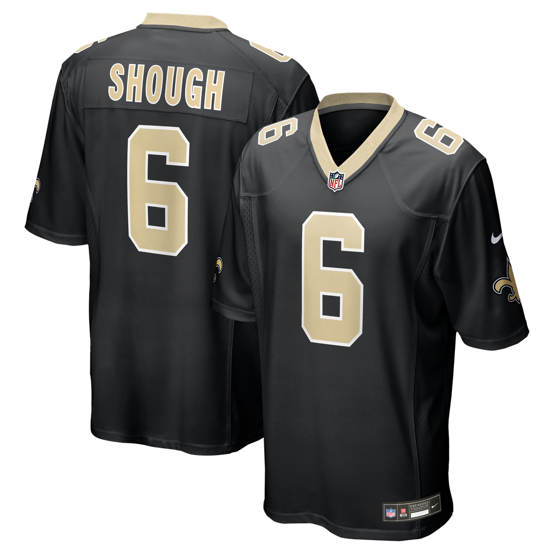 Tyler Shough New Orleans Saints Nike Game Jersey - Black