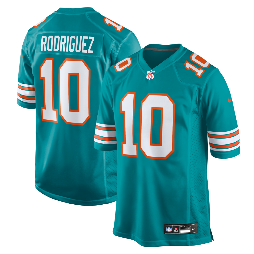 Jacob Rodriguez Miami Dolphins Nike Alternate Game Jersey - Aqua