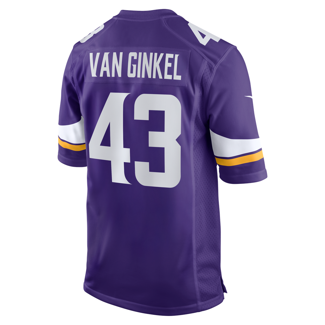 Andrew Van Ginkel Minnesota Vikings Nike Team Game Jersey -  Purple
