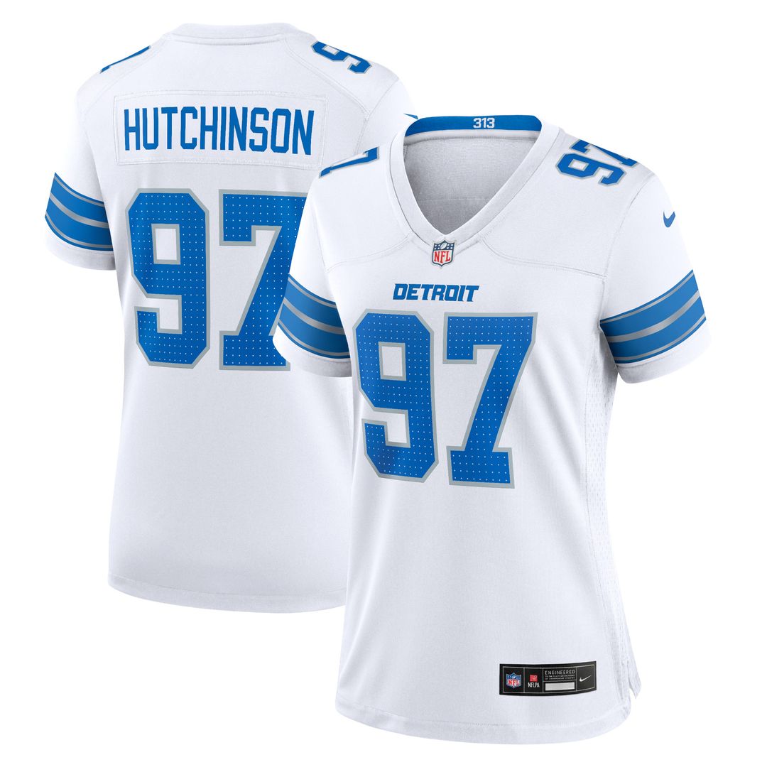 Aidan Hutchinson Detroit Lions Nike Women's 2nd Alternate Game Jersey - Black