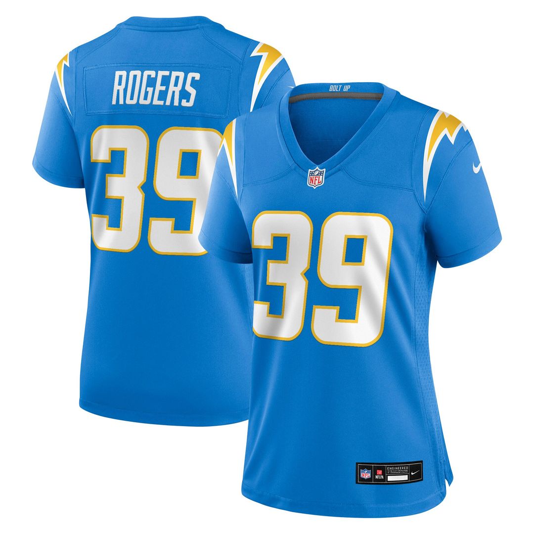 Eric Rogers Los Angeles Chargers Nike Women's Team Game Jersey -  Powder Blue