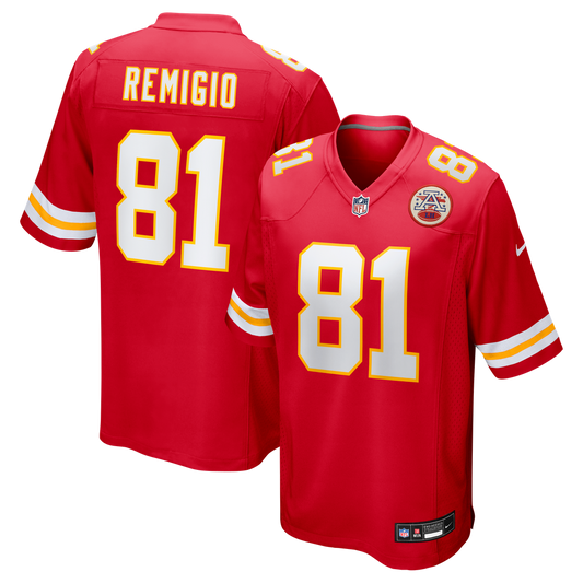 Nikko Remigio Kansas City Chiefs Nike Team Game Jersey -  Red