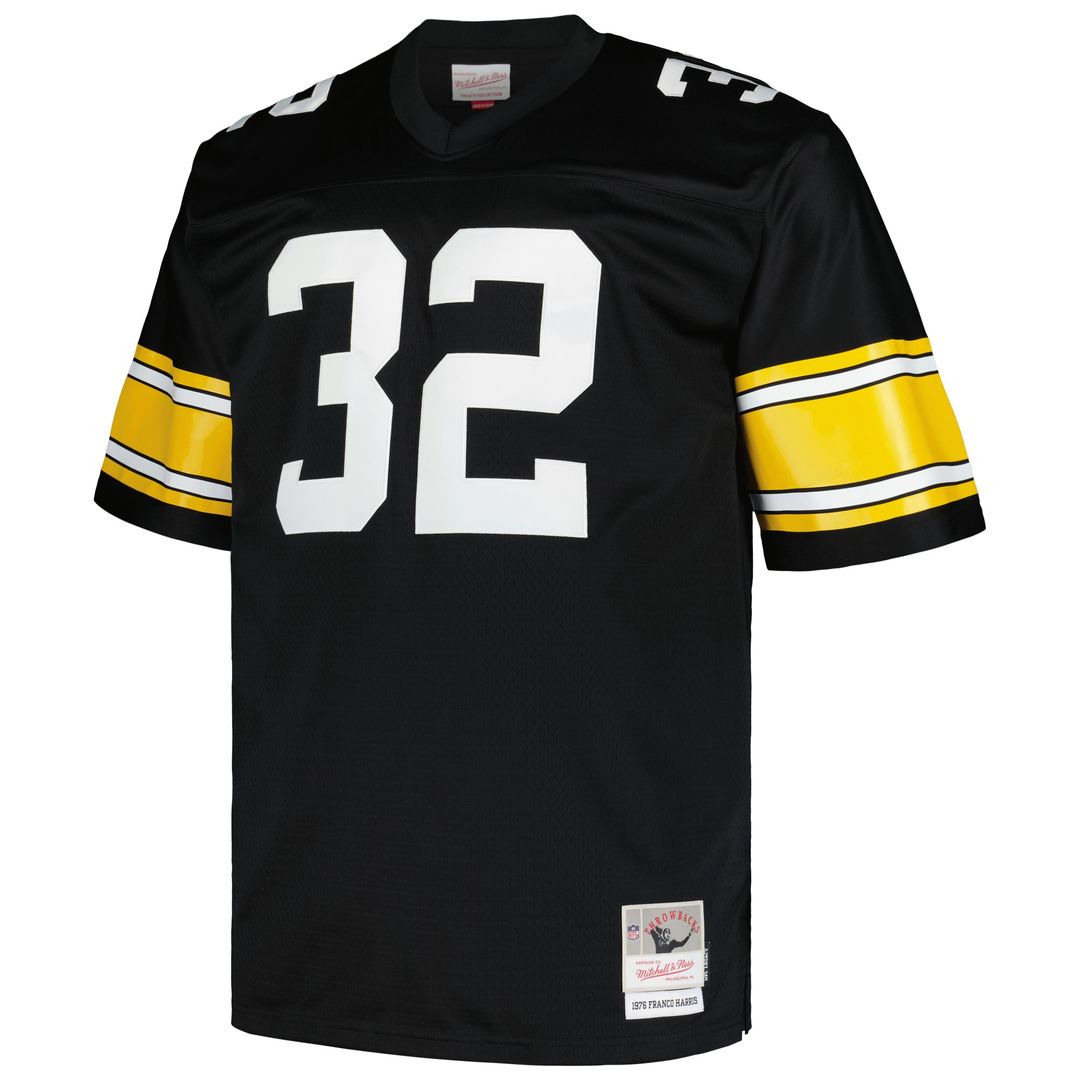 Franco Harris Pittsburgh Steelers Mitchell & Ness Big & Tall 1976 Retired Player Replica Jersey - White