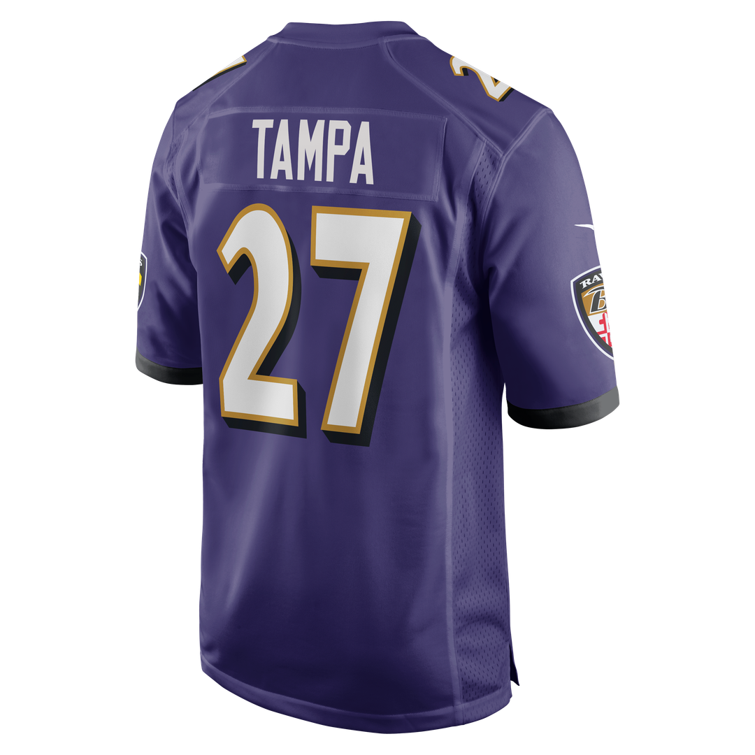 T.J. Tampa Baltimore Ravens Nike Team Game Jersey -  Purple
