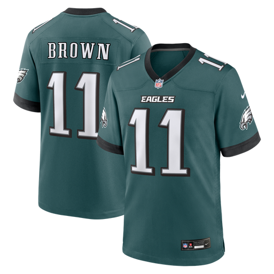A.J. Brown Philadelphia Eagles Nike Team Game Jersey -  Midnight Green