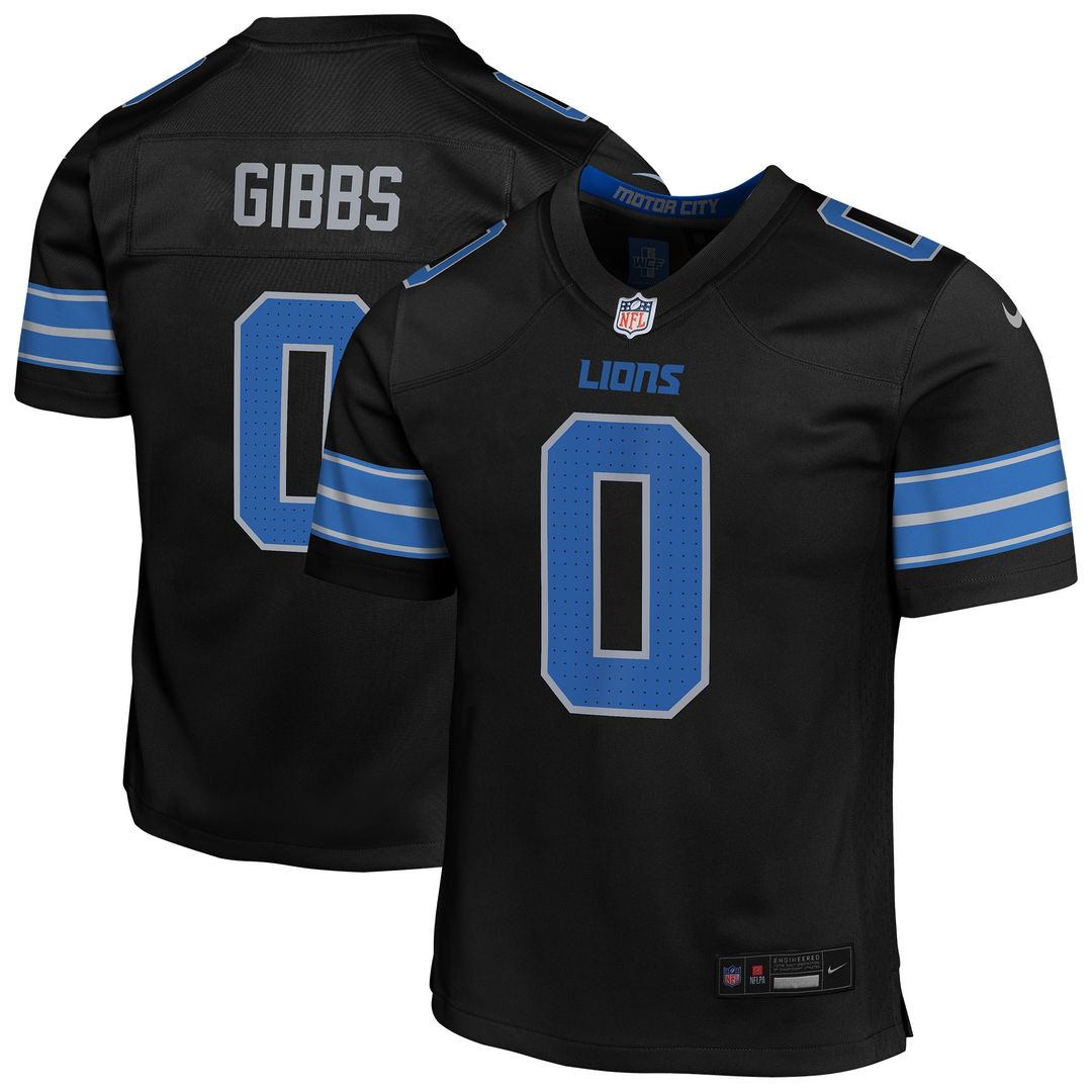 Jahmyr Gibbs Detroit Lions Nike Youth Game Jersey - Blue