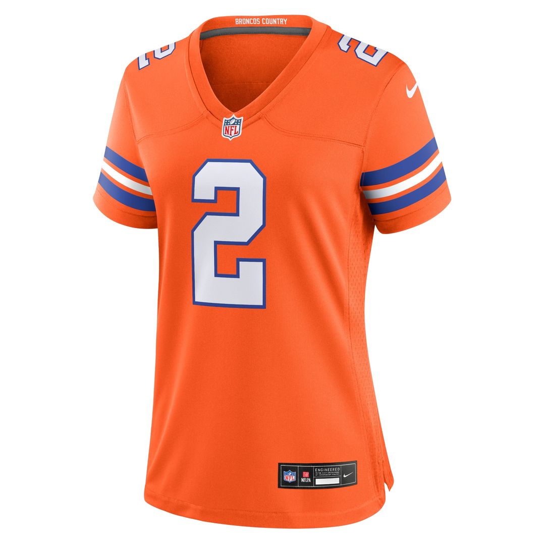 Patrick Surtain II Denver Broncos Nike Women's Mile High Collection 1977 Throwback Player Game Jersey - Orange