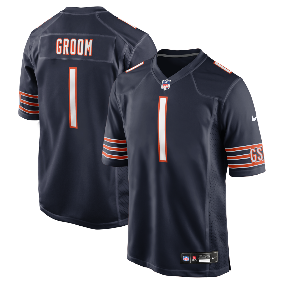 Number 1 Groom Chicago Bears Nike Game Jersey - Navy