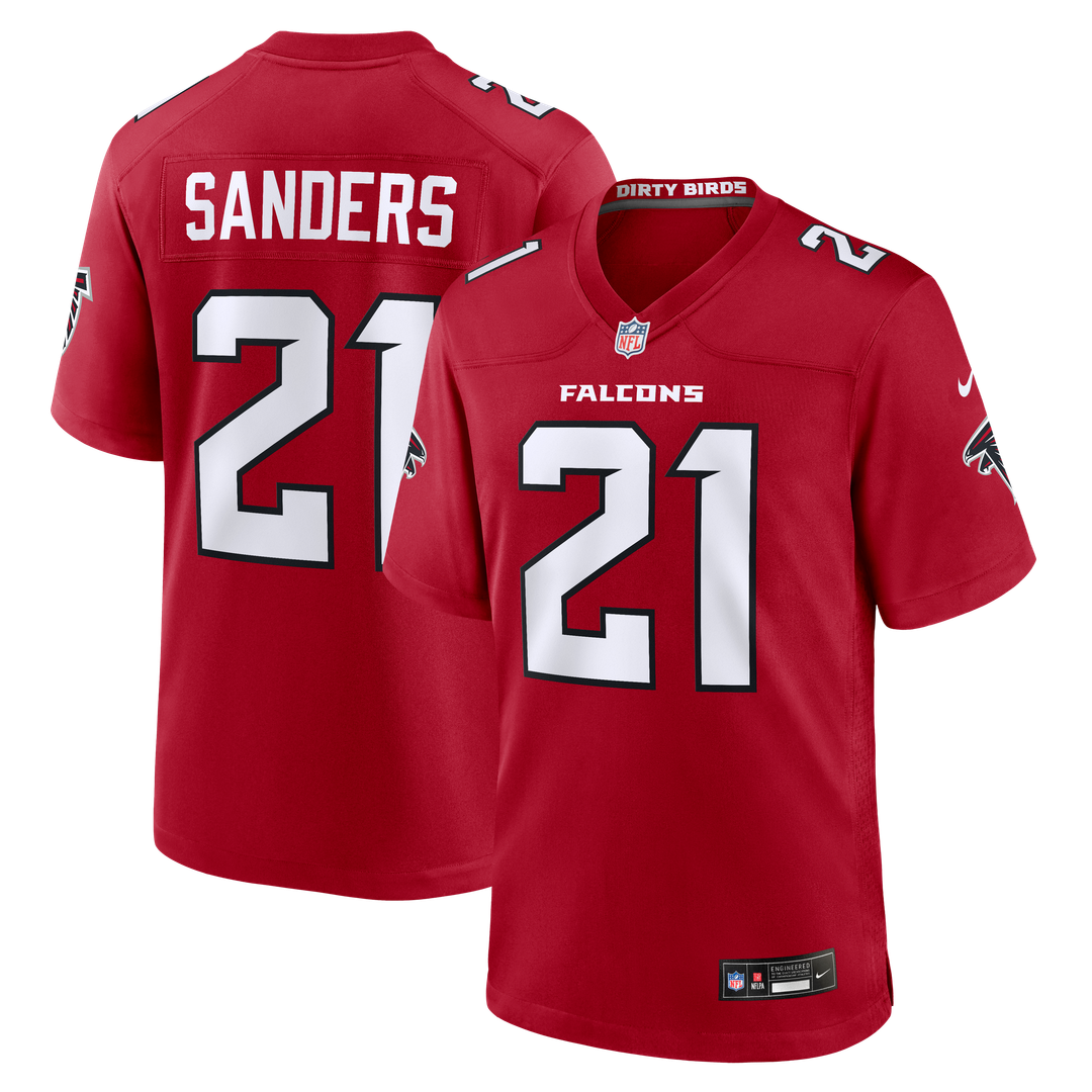 Deion Sanders Atlanta Falcons Nike Retired Player Game Jersey - Red