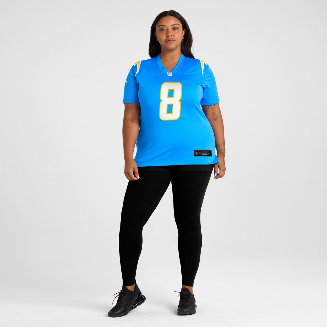 Max Duggan Los Angeles Chargers Nike Women's Team Game Jersey - Powder Blue