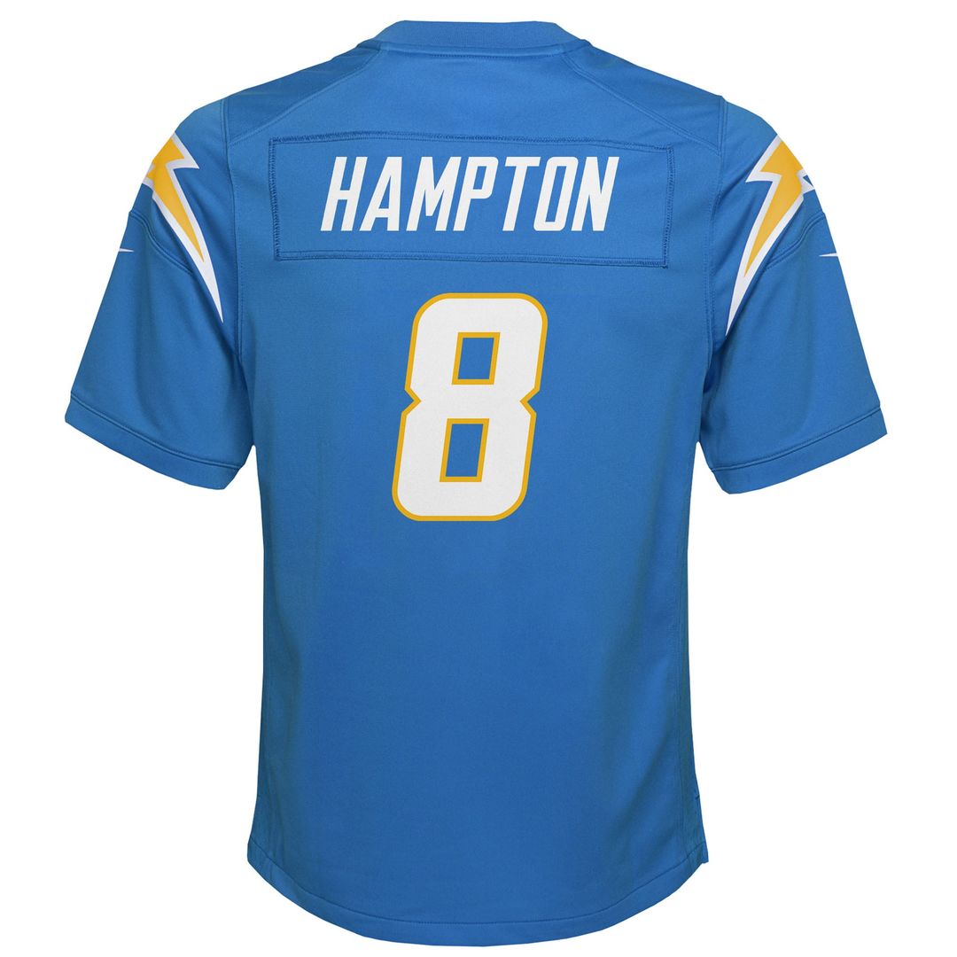 Omarion Hampton Los Angeles Chargers Nike Youth Team Game Jersey - Powder Blue