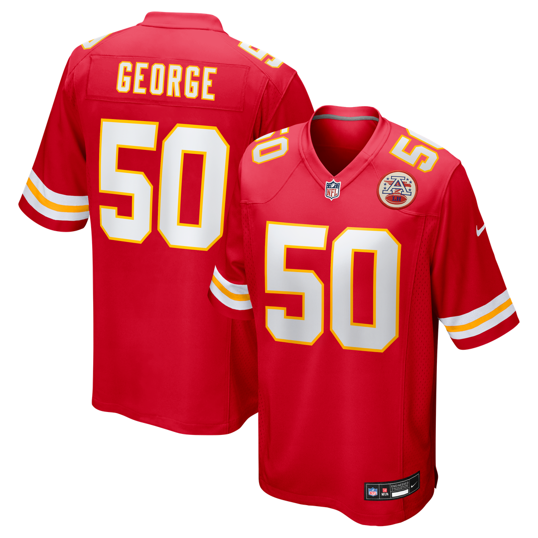 Brandon George Kansas City Chiefs Nike Team Game Jersey -  Red