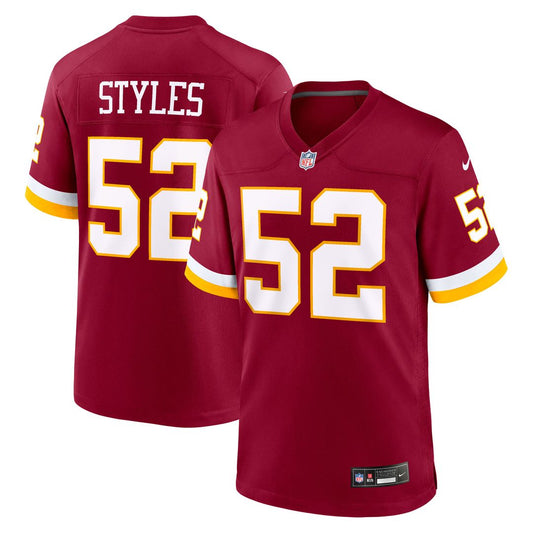 Sonny Styles Washington Commanders Nike 2026 NFL Draft First Round Pick No. 7 Team Game Jersey - Burgundy