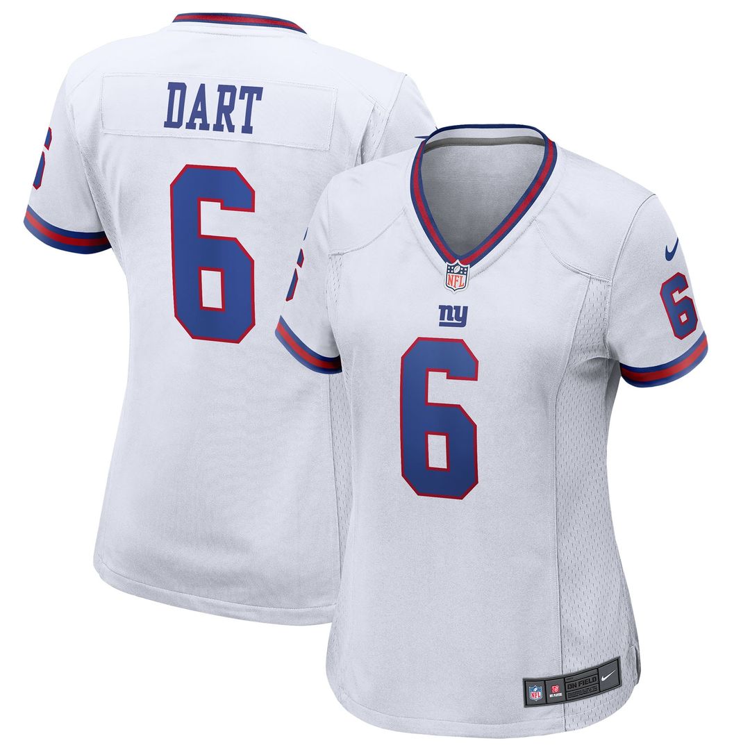 Jaxson Dart New York Giants Nike Women's Alternate Vintage White Game Jersey -  White