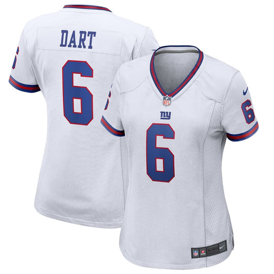 Jaxson Dart New York Giants Nike Women's Alternate Vintage White Game Jersey -  White