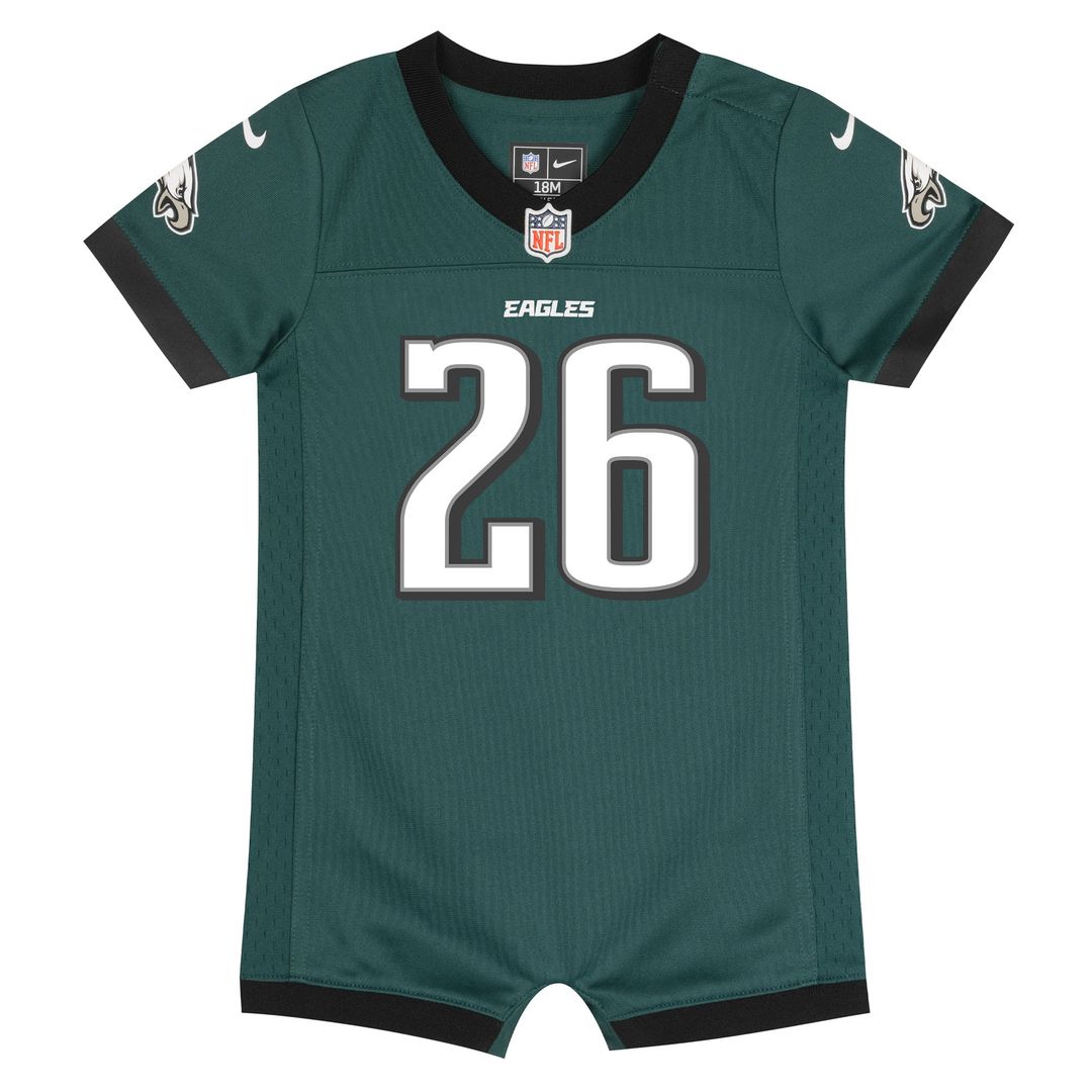 Saquon Barkley Philadelphia Eagles Nike Newborn & Infant Game Romper Jersey - Midnight Green