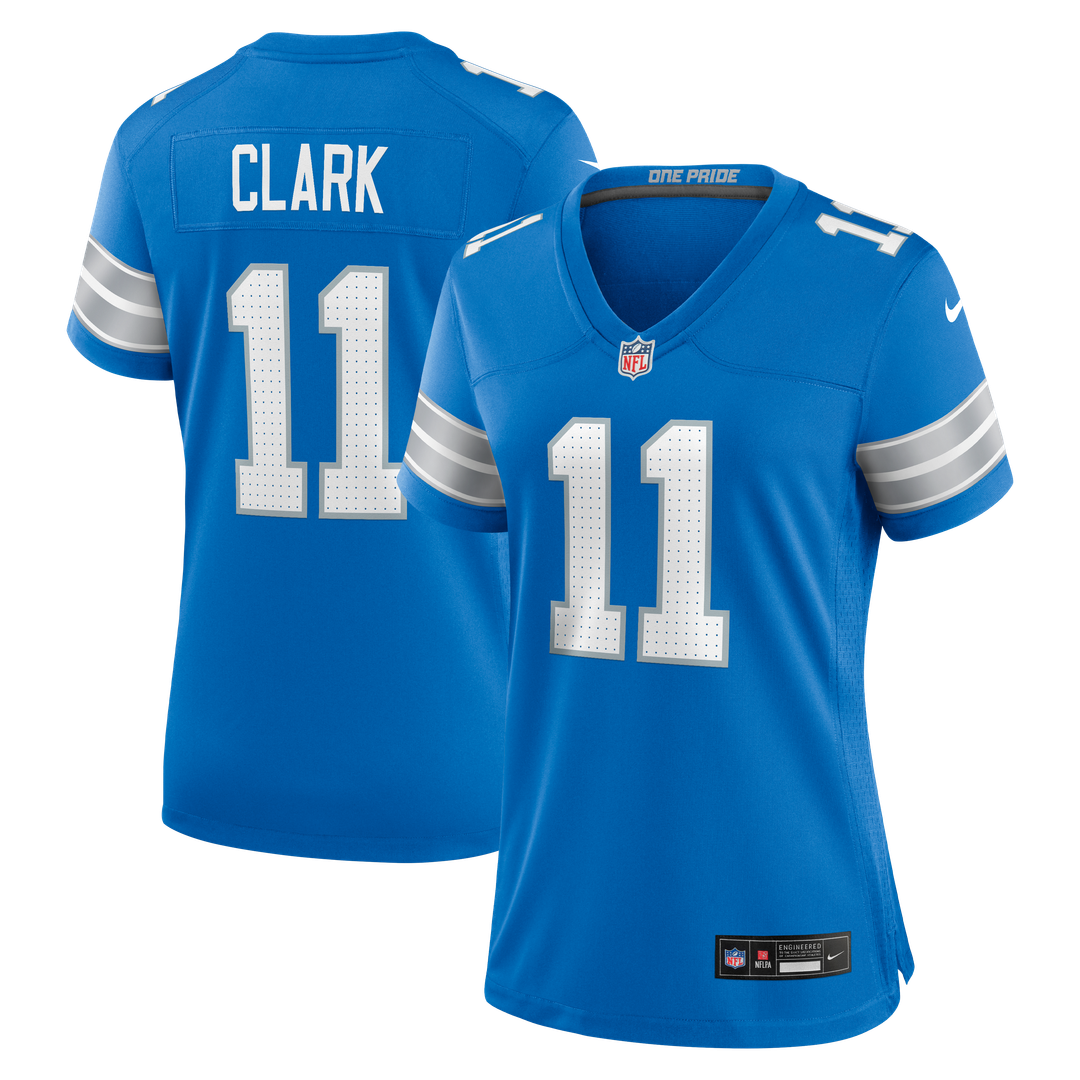 Damone Clark Detroit Lions Nike Women's Team Game Jersey -  Blue
