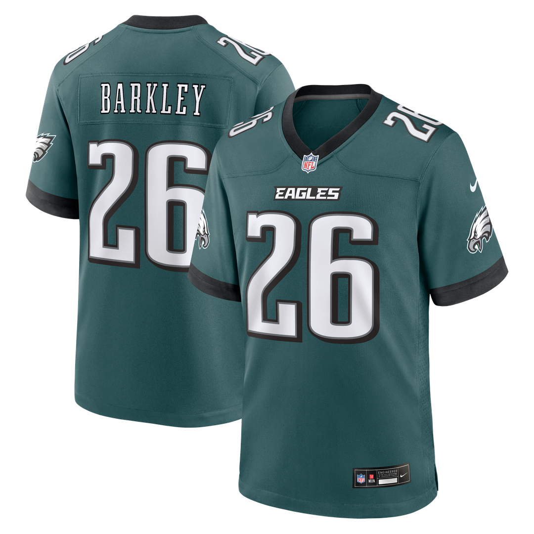 Saquon Barkley Philadelphia Eagles Nike Team Game Jersey -  Midnight Green