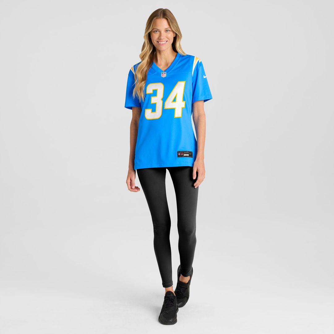 Keaton Mitchell Los Angeles Chargers Nike Women's Team Game Jersey -  Powder Blue