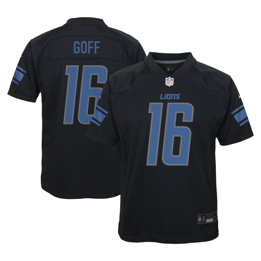 Jared Goff Detroit Lions Nike Youth Game Jersey - Black