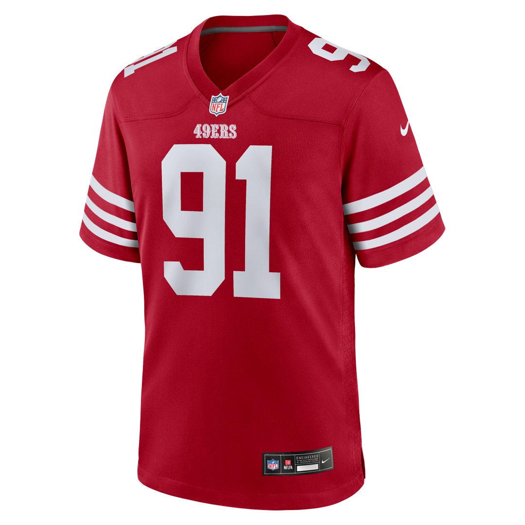 Sam Okuayinonu San Francisco 49ers Nike Team Game Jersey -  Scarlet