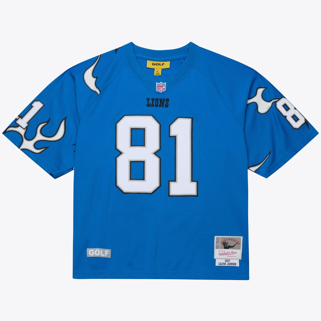 Calvin Johnson Detroit Lions Mitchell & Ness x Golf Wang Unisex 2007 Legacy Fashion Jersey - Blue