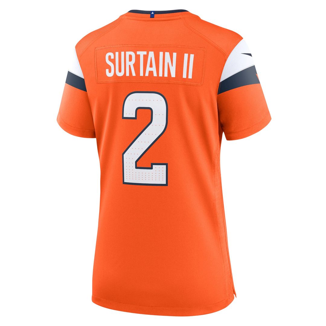 Patrick Surtain II Denver Broncos Nike Women's Team Game Jersey - Orange