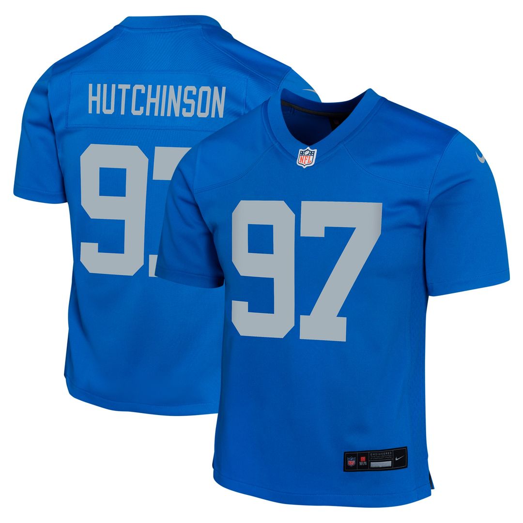 Aidan Hutchinson Detroit Lions Nike Youth Game Jersey - Blue