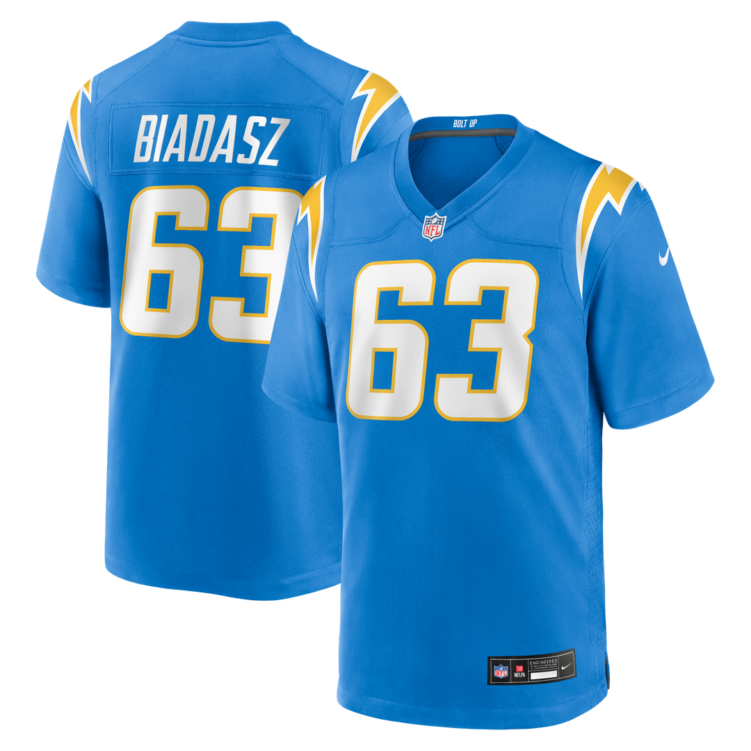 Tyler Biadasz Los Angeles Chargers Nike Team Game Jersey -  Powder Blue