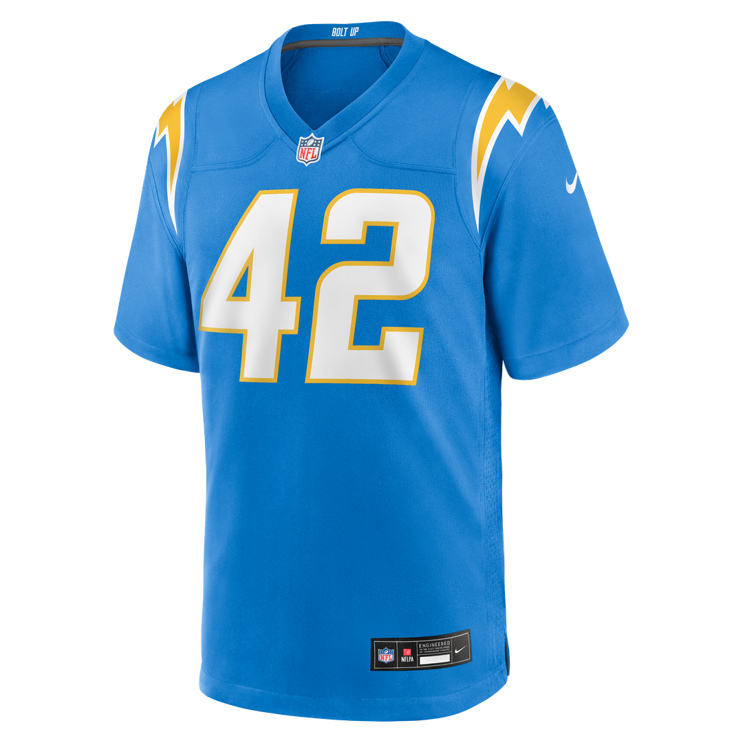 Tucker Fisk Los Angeles Chargers Nike Team Game Jersey -  Powder Blue