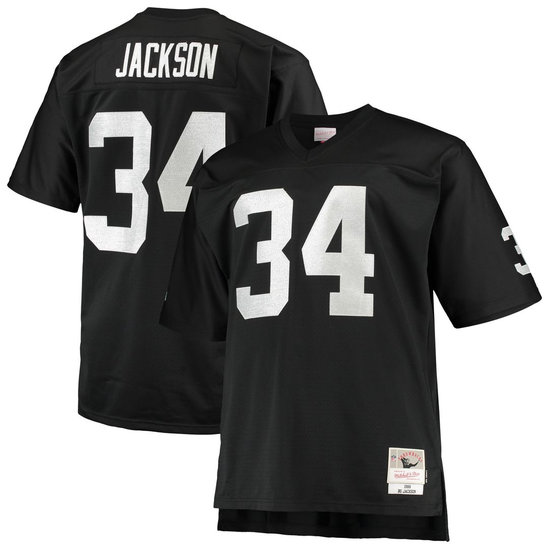 Bo Jackson Las Vegas Raiders Mitchell & Ness Big & Tall 1988 Retired Player Replica Jersey - White