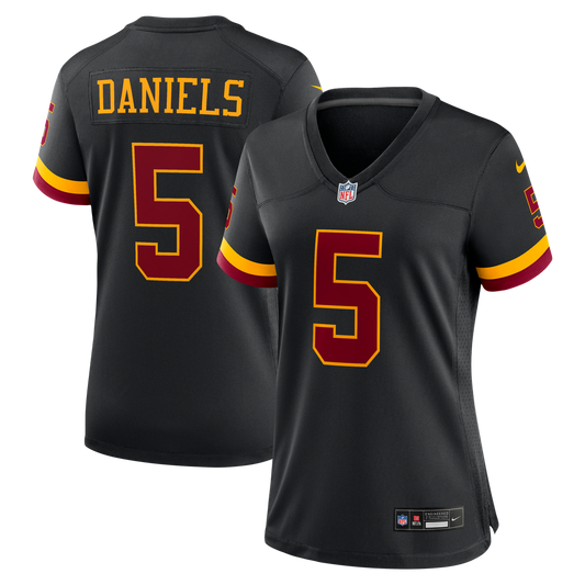Jayden Daniels Washington Commanders Nike Women's Hail Raiser Alternate Game Jersey - Black