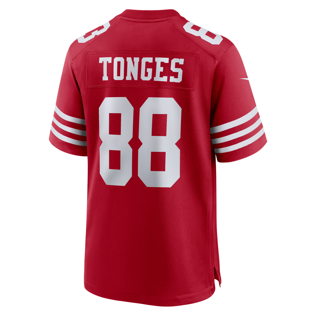 Jake Tonges San Francisco 49ers Nike Team Game Jersey -  Scarlet