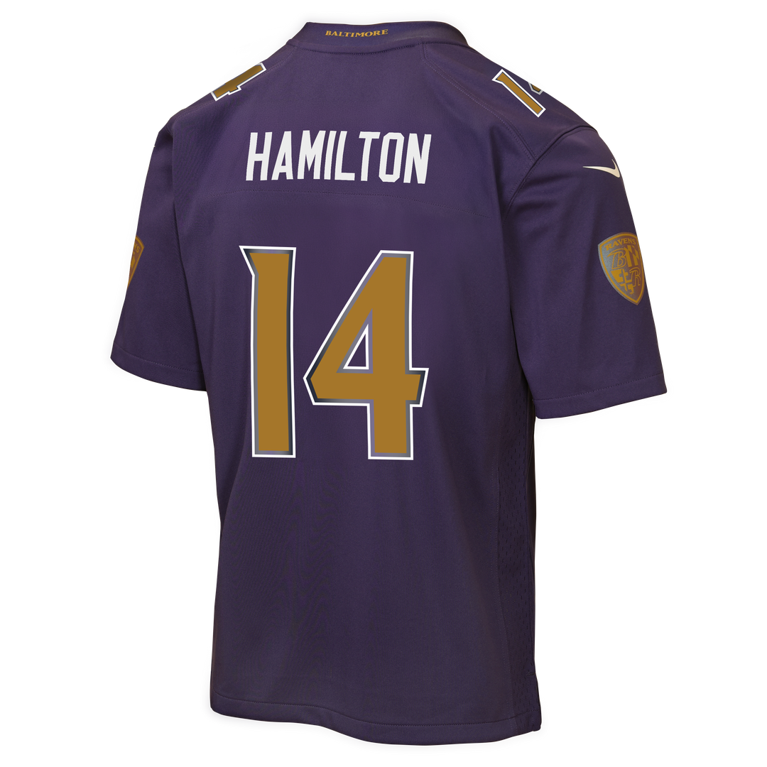 Kyle Hamilton Baltimore Ravens Nike Youth Alternate 2 Game Jersey - Purple