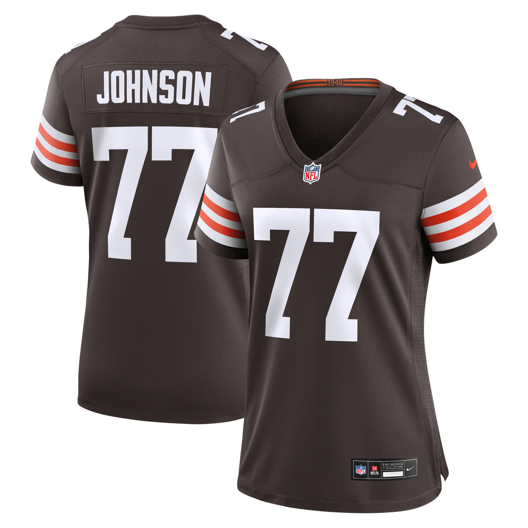 Zion Johnson Cleveland Browns Nike Women's Team Game Jersey -  Brown