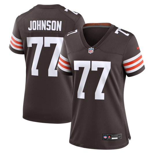 Zion Johnson Cleveland Browns Nike Women's Team Game Jersey -  Brown