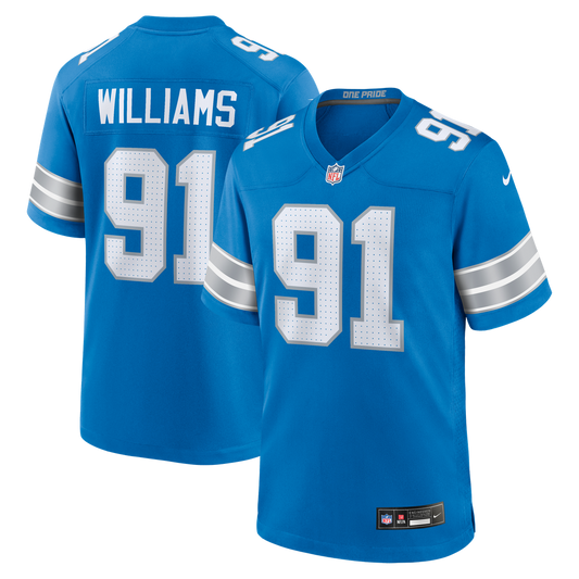 Tyleik Williams Detroit Lions Nike Team Game Jersey -  Blue