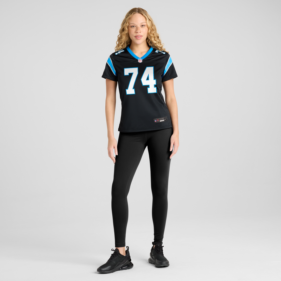 Jake Curhan Carolina Panthers Nike Women's Team Game Jersey -  Black