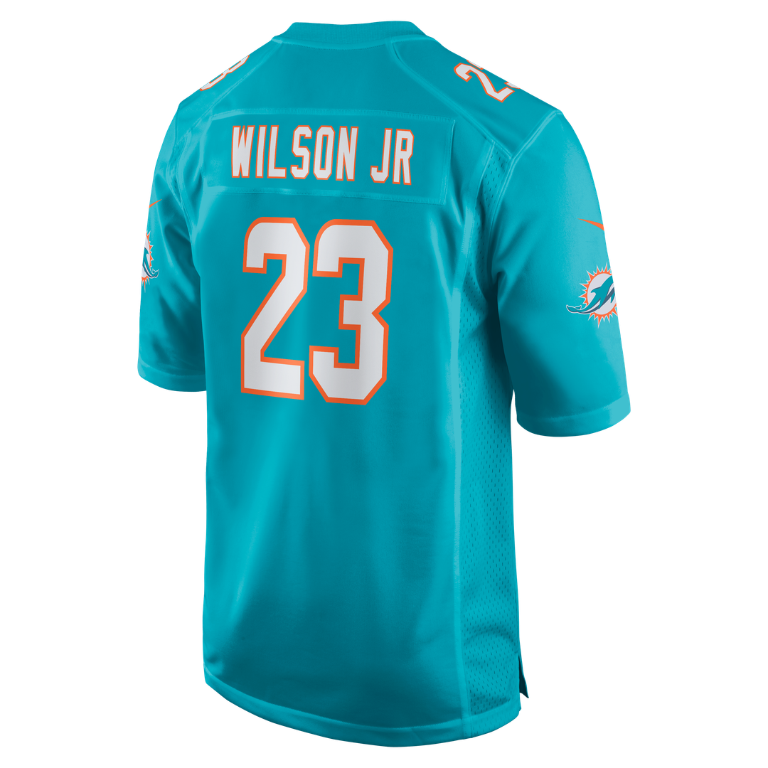 Jeff Wilson Jr. Miami Dolphins Nike Game Player Jersey - Aqua