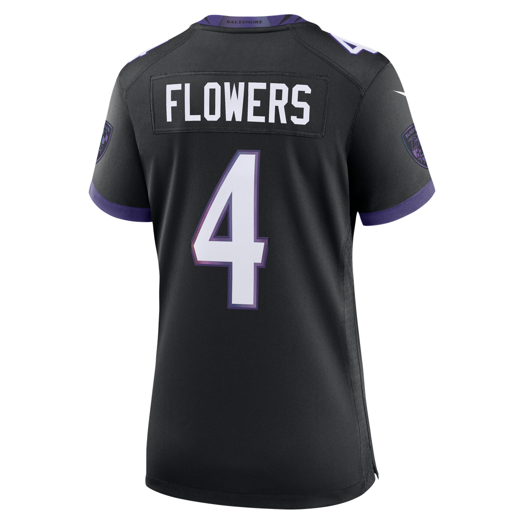 Zay Flowers Baltimore Ravens Nike Women's Team Game Jersey - Purple